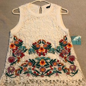 Embroidered Lace Top